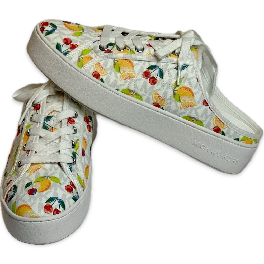 Michael Kors White Fruit Print Women's Sneakers